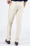 Shop_S&N by Shantnu Nikhil_Off White Cotton Plain Straight Fit Trouser _at_Aza_Fashions