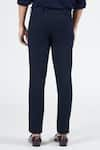 Shop_S&N by Shantnu Nikhil_Blue Poly Blend Embellished Tape Placement Trouser _at_Aza_Fashions