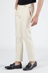Buy_S&N By Shantnu Nikhil_Off White Wool, Viscose, Polyester Embroidery Kantha Placement Trouser_Online_at_Aza_Fashions