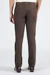 Shop_S&N by Shantnu Nikhil_Brown Cotton Embellished Tape Trouser _at_Aza_Fashions