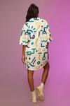 Shop_So Us By Sougatpaul_White Cotton Collared Laid Back Printed Boxy Dress _at_Aza_Fashions