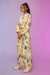 So Us By Sougatpaul_Multi Color Cotton Mandarin Collar Chilltints Printed Shirt And Pant Set _at_Aza_Fashions