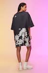 Shop_SO US by Sougatpaul_Black Minimalist Cotton Printed Dress _at_Aza_Fashions