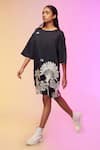 Buy_SO US by Sougatpaul_Black Minimalist Cotton Printed Dress _Online_at_Aza_Fashions