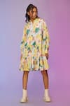 Buy_SO US by Sougatpaul_Multi Color Morden Cotton Printed Edge Dress _Online_at_Aza_Fashions