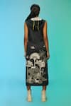 Shop_SO US by Sougatpaul_Black Cotton Urban Printed Hoodie Dress _at_Aza_Fashions