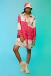 Buy_SO US by Sougatpaul_Off White Cotton Coastal Vibe Print Shirt Dress _at_Aza_Fashions