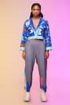 Buy_SO US by Sougatpaul_Blue Glass Satin Printed Tribal Notched Lapel Jacket And Pant Set  _at_Aza_Fashions