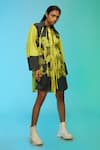 Shop_SO US by Sougatpaul_Black Cotton Printed Coastal Vibe Collar Dress  _Online_at_Aza_Fashions