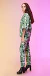 Buy_SO US by Sougatpaul_Green Cotton Printed Stroke Collar Shirt And Pant Set  _Online_at_Aza_Fashions