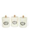 Buy_Living With Elan_Off White Steel Chai Cheeni And Kaffee Canisters - 3 Pcs_at_Aza_Fashions