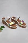 Buy_Shradha Hedau Footwear Couture_Multi Color Dia Holographic Platform Wedges _at_Aza_Fashions