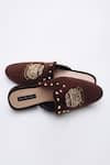 Shradha Hedau Footwear Couture_Brown Oliver Floral Embroidered Loafers _Online_at_Aza_Fashions