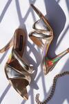 Buy_Shradha Hedau Footwear Couture_Gold Printed Europhia Snake Heel _at_Aza_Fashions