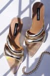Shop_Shradha Hedau Footwear Couture_Gold Printed Europhia Snake Heel _at_Aza_Fashions