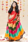 Buy_APRICOTKIDS_Multi Color Chinnon Wave Pattern Lehenga Set  