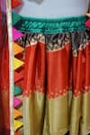 APRICOTKIDS_Multi Color Chinnon Wave Pattern Lehenga Set  _Online