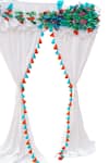 Shop_Throwpillow_White Polyester Plain Tassel Border Curtains - Set Of 2 _at_Aza_Fashions