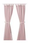 Shop_Throwpillow_Pink Polyester Plain Pastel Curtains - Set Of 2_at_Aza_Fashions