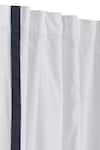 Throwpillow_White Polyester Plain Contrast Kylen Ribbon Border Curtains - Set Of 2 _at_Aza_Fashions