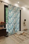 Buy_Throwpillow_White Polyester Printed Floret Curtains - Set Of 2 