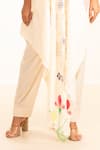 Buy_Garo_White Kurta- Silk Muslin Floral Straight Pattern And Pant Set  _Online_at_Aza_Fashions