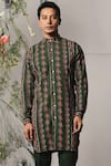 Project Bandi_Green Rayon Embroidery Pine Riviera Printed Kurta Set _Online_at_Aza_Fashions
