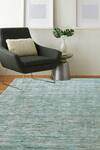 Shop Kaleen India Blue 40% Wool And 60% Viscose Hand Abstract Weave Pattern Rectangle Shaped Rug at Aza Fashions Shop_Kaleen India_Blue 40% Wool And 60% Viscose Hand Abstract Weave Pattern Rectangle Shaped Rug_at_Aza_Fashions