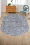 Buy_Kaleen India_Blue 40% Wool And 60% Viscose Hand Woven Ambient Oval Shaped Rug_at_Aza_Fashions