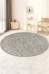 Buy_Kaleen India_Cream 40% Wool, 60% Viscose Hand Woven Ambient Round Shaped Rug_at_Aza_Fashions