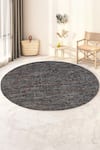 Buy_Kaleen India_Multi Color 100% Wool Handwoven Checkered Pattern Kaleidoscope Round Rug _at_Aza_Fashions