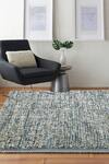 Buy_Kaleen India_Blue 100% Wool Handwoven Checkered Pattern Lakeview Rectangle Rug _at_Aza_Fashions