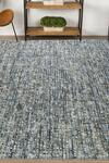 Shop_Kaleen India_Blue 100% Wool Handwoven Checkered Pattern Lakeview Rectangle Rug _at_Aza_Fashions