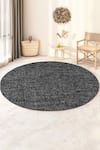 Buy_Kaleen India_Blue 100% Wool Handwoven Checkered Pattern Lakeview Round Rug _at_Aza_Fashions