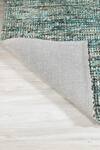 Kaleen India_Blue 100% Wool Handwoven Checkered Pattern Torquoise Square Rug _Online