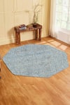 Buy_Kaleen India_Grey 100% Wool Hand Tufted Abstract Pattern Carbon Octagon Rug _at_Aza_Fashions