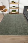 Buy_Kaleen India_Grey 100% Wool Hand Tufted Abstract Pattern Carbon Rectangle Rug _at_Aza_Fashions