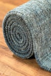 Shop_Kaleen India_Grey 100% Wool Hand Tufted Abstract Pattern Carbon Rectangle Rug _Online_at_Aza_Fashions