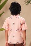 Shop Littlecheer Pink Cotton Embroidery Birds Thread Work Shirt at Aza Fashions Shop_Littlecheer_Pink Cotton Embroidery Birds Thread Work Shirt _at_Aza_Fashions