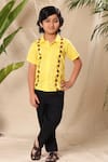 Buy_Littlecheer_Yellow Cotton Embroidery Lady Bug Thread Shirt With Pant _at_Aza_Fashions