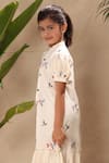 Buy_Littlecheer_Off White Cotton Embroidery Bird Dress _Online_at_Aza_Fashions