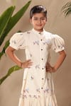 Shop_Littlecheer_Off White Cotton Embroidery Bird Dress _Online_at_Aza_Fashions