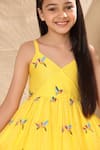 Buy_LittleCheer_Yellow Soft Cotton Cambric Embroidery Thread Bird Maxi Dress _Online_at_Aza_Fashions