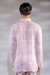 Shop_Jubinav Chadha_Pink Georgette Embroidered Chikankari Sheer Short Kurta _at_Aza_Fashions