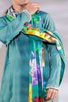 Buy_Jubinav Chadha_Green Cotton Silk And Satin Embroidered Floral Kurta Pyjama Set _Online_at_Aza_Fashions