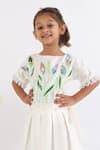 Shop_LA Dee DA_Off White Silk, Linen Embroidery Threadwork Jumpsuit _at_Aza_Fashions