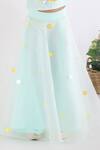 LA Dee DA_Blue Silk, Organza, Cotton Applique, Sequins Lemon Work Lehenga Set _Online_at_Aza_Fashions