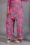 Buy_Pants And Pajamas_Pink Cotton, Silk Sequins, Embroidery Floral Digital Print Kurta And Pant Set