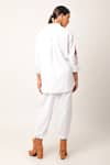 Shop_Jajaabor_Ivory Cotton Linen Embroidery Tiger Collared Neck Scattered Shirt With Pant _at_Aza_Fashions