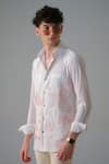 Buy_Amrit Dawani_White Cotton Embroidery Birdie Shirt 